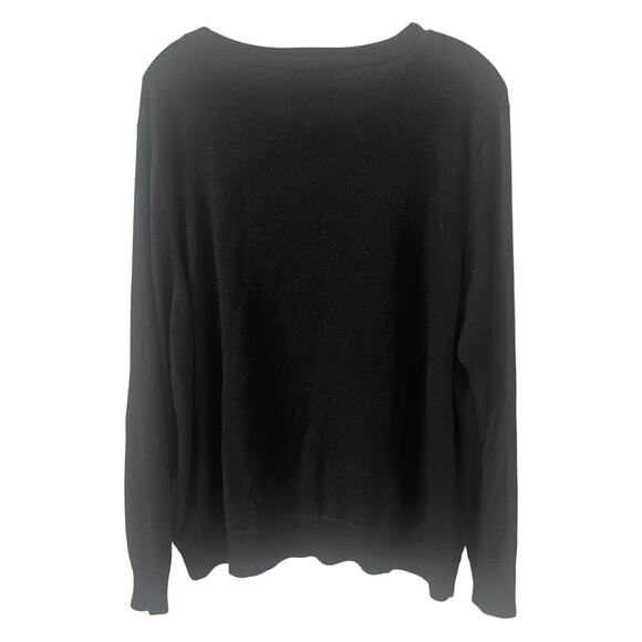 Fenn Wright Mason Black w/Sliver Threads Cardigan Sweater Sz 3X - Picture 3 of 5